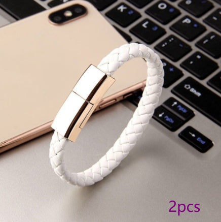 Bracelet Charger USB Charging Cable Data Charging Cord For Any Smartphone - USB-C , MICRO USB , LIGHTNING CABLE