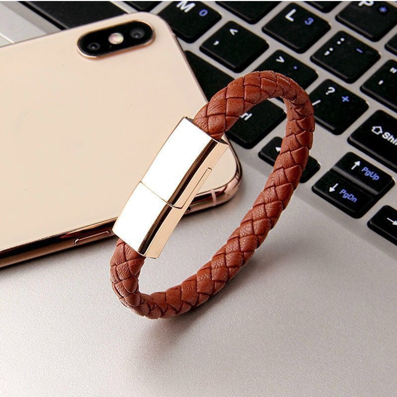 Bracelet Charger USB Charging Cable Data Charging Cord For Any Smartphone - USB-C , MICRO USB , LIGHTNING CABLE